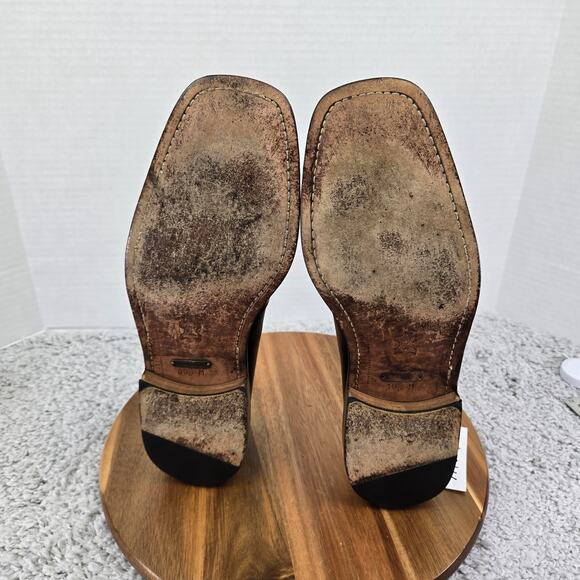 Julio Blanco Genuine Lizard Moc Square Toe Two Tone Oxford Dress Shoes Mens 10.5 - Picture 8 of 14